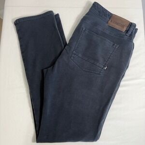 Linksoul Mens‎ 33R (34.5x30) Blue Brushed Cotton Blend  Everyday Golf Pants